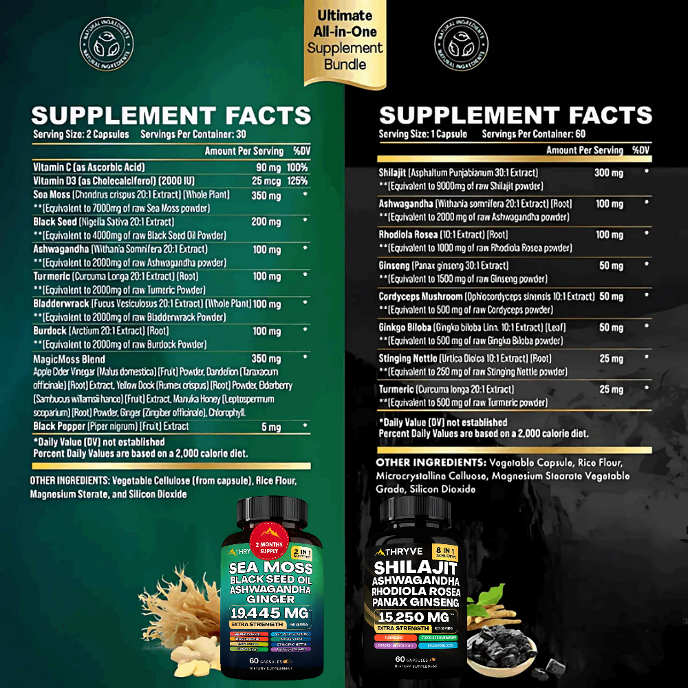 THRYVE™ Sea Moss & Shilajit Ultimate Supplement Bundle