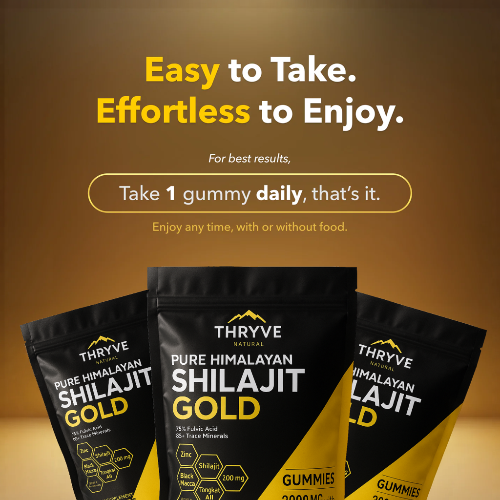 THRYVE™ Pure Shilajit Gummies – Now 6-in-1 Support